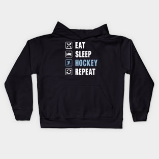 Eat Sleep Hockey Repeat Kids Hoodie